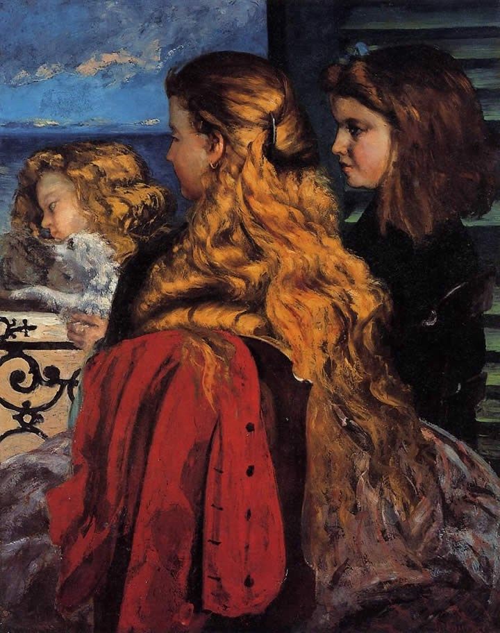 Gustave Courbet Three English Girls at a Window